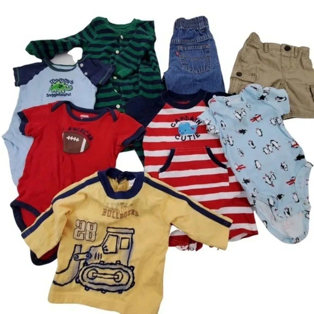 Boys Lot of 8 Size 6 9‎ 12 Month Shorts One Piece C